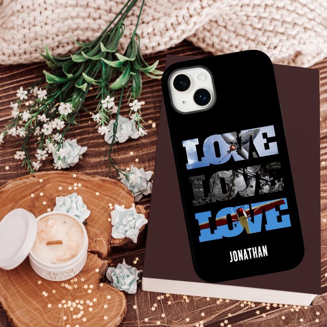 Airplane Photos in LOVE frame, Aviation Custom Case-Mate iPhone Case (Creator Uploaded)