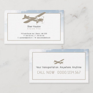 Airplane Pilot | Aviation Business Card