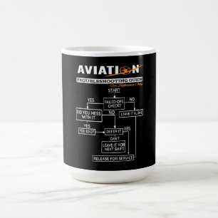 Airplane Pilot Aviation Trouble Shooting Guide Coffee Mug