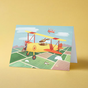 Airplane Pilot Dogs Father's Day  Card