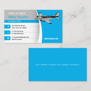 Airplane Pilot   Flight Business Card