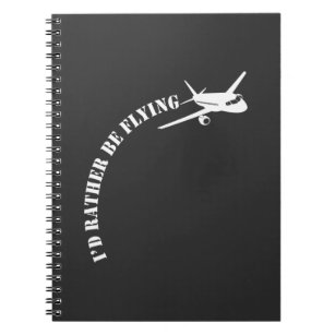 Airplane Pilot Flying Plane Aviation Enthusiast Notebook