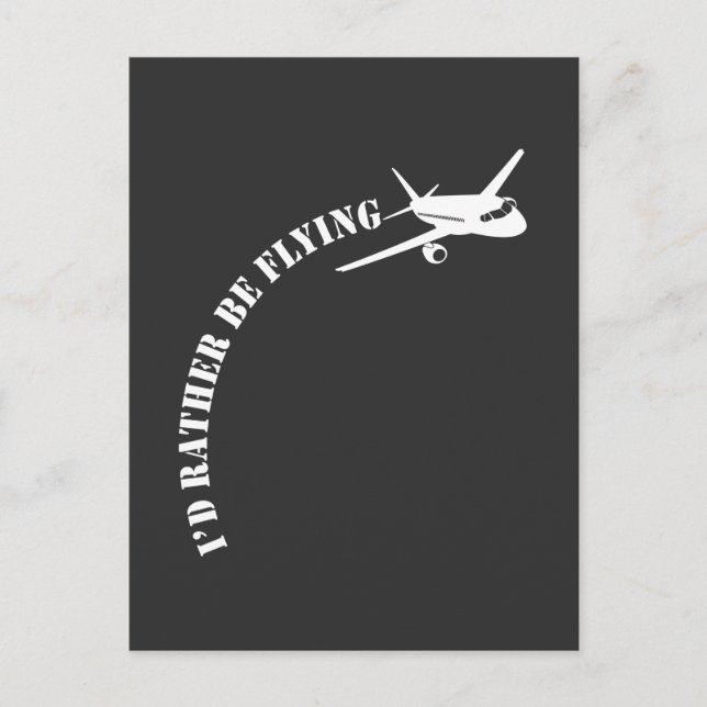 Airplane Pilot Flying Plane Aviation Enthusiast Postcard (Front)