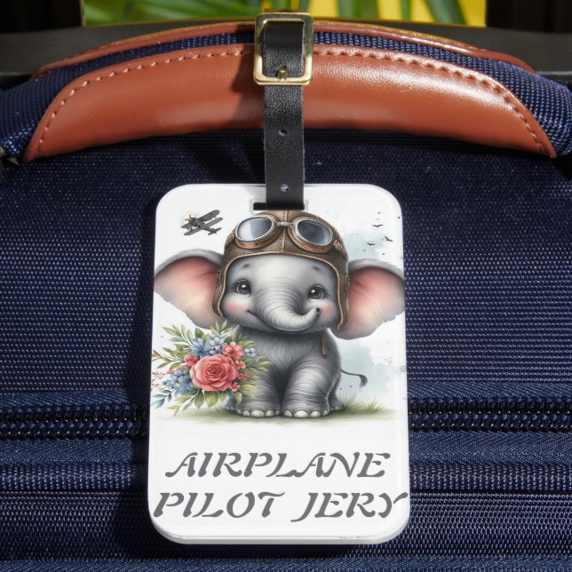  AIRPLANE PILOT JERY LUGGAGE TAG (Front Insitu 2)
