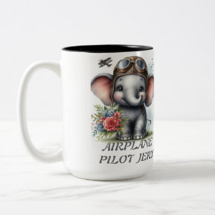 AIRPLANE PILOT JERY Two-Tone COFFEE MUG