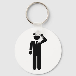 Airplane pilot keychain