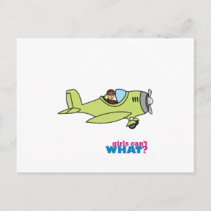Airplane Pilot - Light/Blonde Postcard