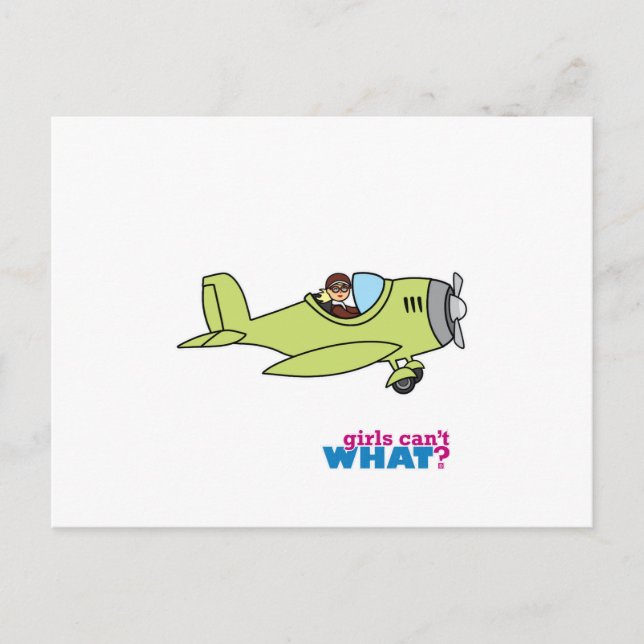 Airplane Pilot - Light/Blonde Postcard (Front)
