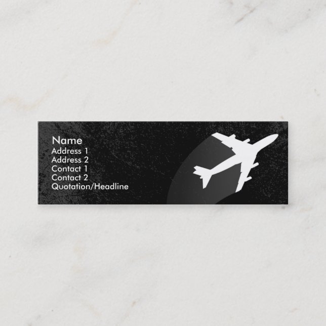 Airplane Pilot or flight attendant business card (Front)