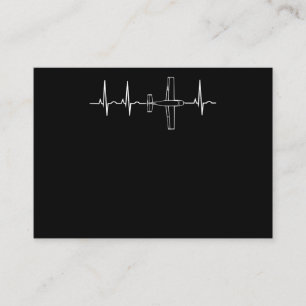Airplane Pilot  Pilot Heartbeat  Flying Gift Business Card