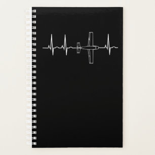 Airplane Pilot Pilot Heartbeat Flying Gift Planner