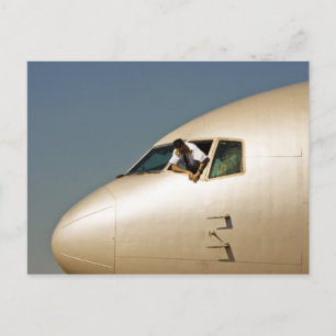 Airplane & Pilot Postcard