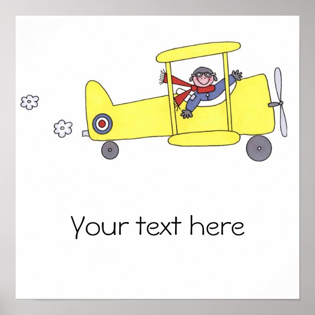 Airplane Pilot Poster (Front)
