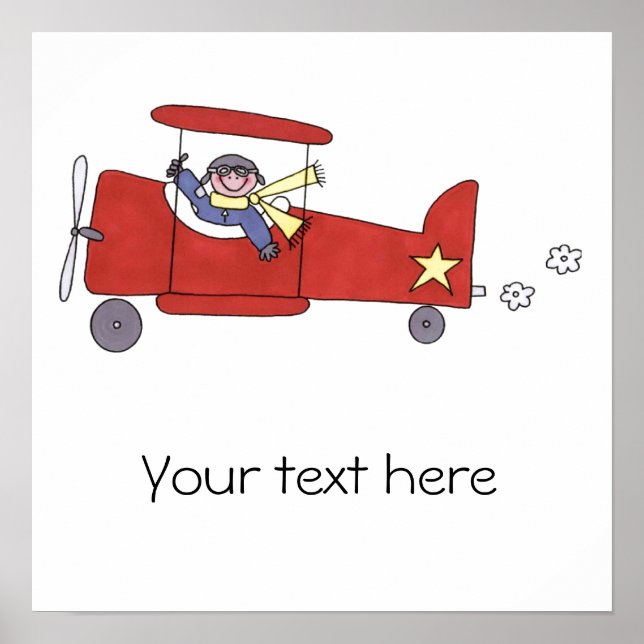 Airplane Pilot Poster (Front)