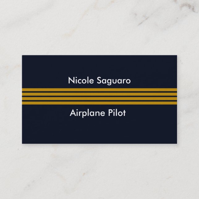 Airplane Pilot Trainer Business Card (Front)