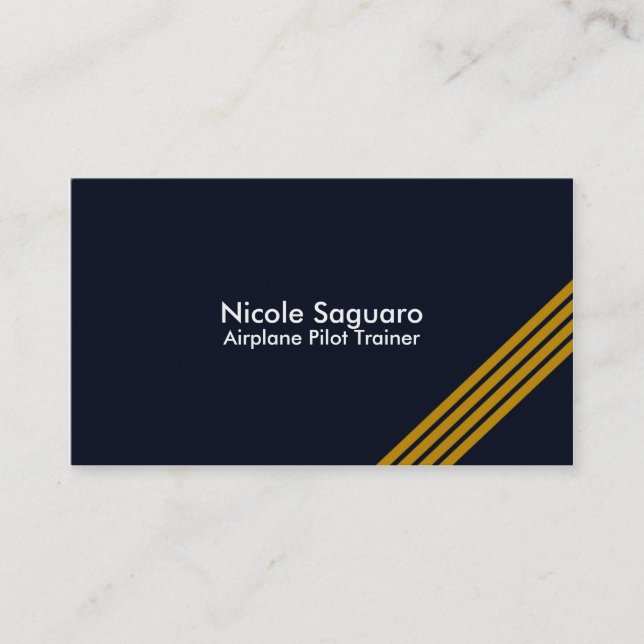 Airplane Pilot Trainer Business Card (Front)