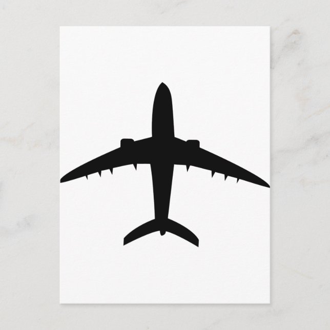 airplane plane aircraft icon postcard (Front)