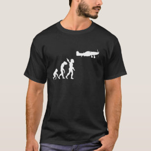 Airplane Plane Aircraft Pilot Aviation Evolution F T-Shirt
