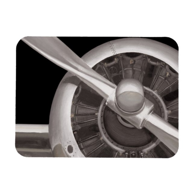 Airplane Propeller Closeup Magnet (Horizontal)