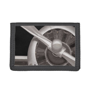 Airplane Propeller Closeup Trifold Wallet