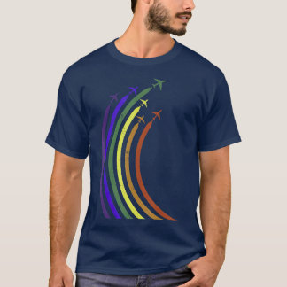 Airplane Rainbow CSD LGBTQ Pride T-Shirt