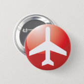 Airplane Red Easy Button (Front & Back)