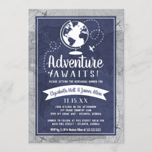 Airplane Rehearsal Dinner Invitation