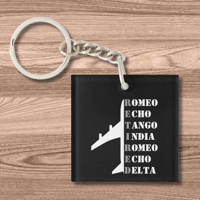 Airplane Retired Nato Phonetic Alphabet Aviation Keychain (Creator Uploaded)