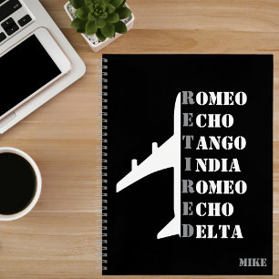 Airplane Retired Nato Phonetic Alphabet Aviation Notebook