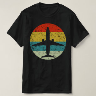 Airplane retro vintage  silhouette 70s T-Shirt