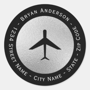 Airplane Return Address Label