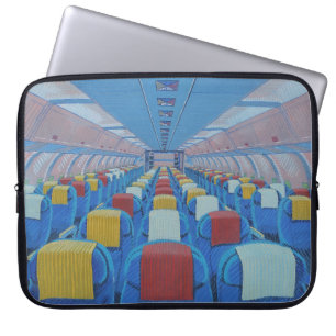 Airplane Seats (by Gregorio Undurraga) Laptop Sleeve