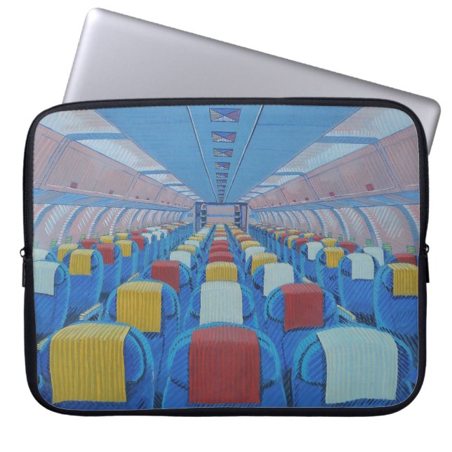 Airplane Seats (by Gregorio Undurraga) Laptop Sleeve (Front)