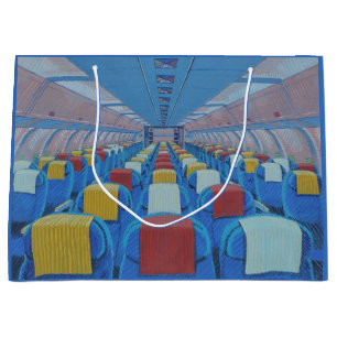 Airplane Seats (by Gregorio Undurraga) Large Gift Bag