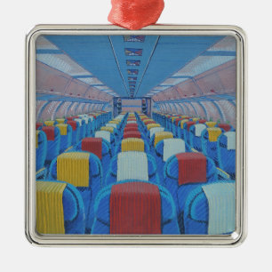 Airplane Seats (by Gregorio Undurraga) Metal Ornament
