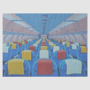 Airplane Seats (by Gregorio Undurraga) Tissue Paper