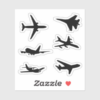 Airplane Silhouette Stickers