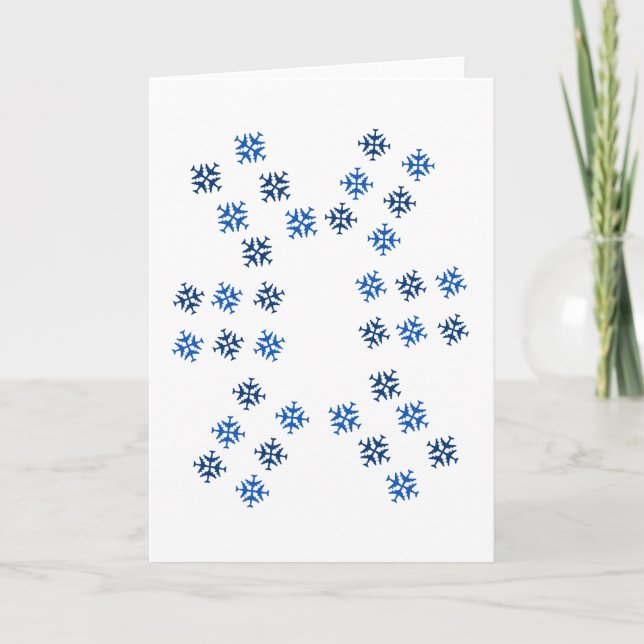 Airplane Snowflake Holiday Card (Front)