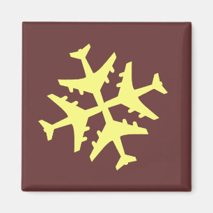 Airplane Snowflake Magnet