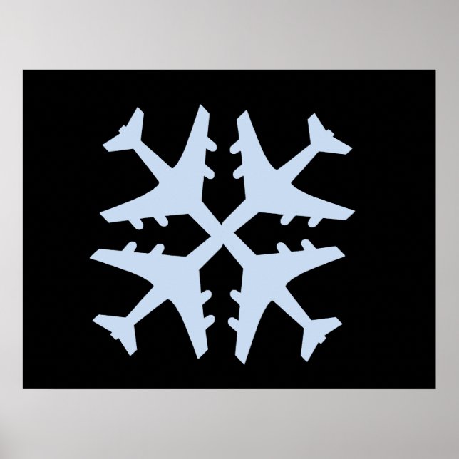 Airplane Snowflake Poster (Front)