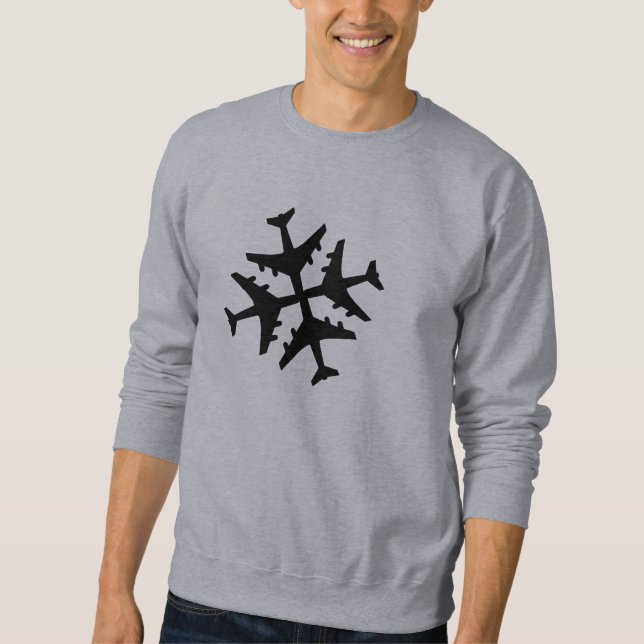 Airplane Snowflake Sweatshirt (Front)