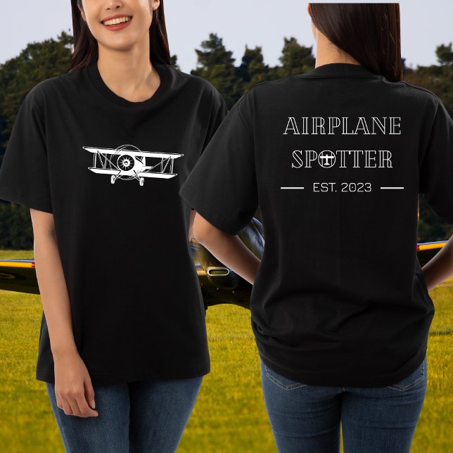 Airplane Spotter Est. 20xx Custom Aviation T-Shirt (Creator Uploaded)
