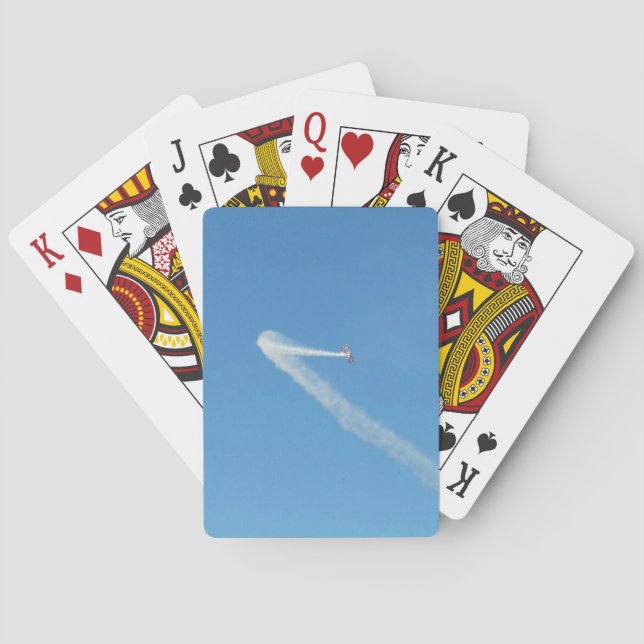 Airplane Stunts Playing Cards, Blue Card Deck (Back)