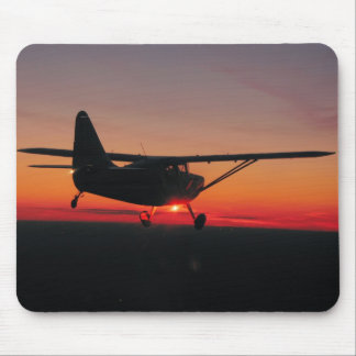 Airplane Sunset Mouse Pad