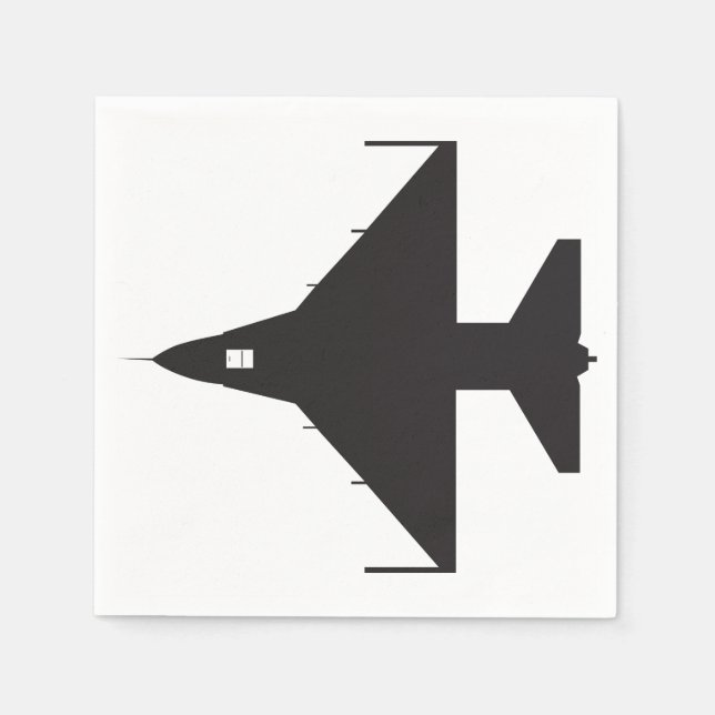 Airplane Symbol Paper Napkins (Front)