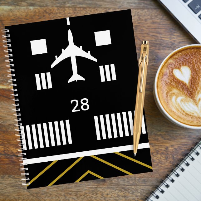 Airplane Takeoff on Airport Runway, Fun Aviation Notebook (Creator Uploaded)