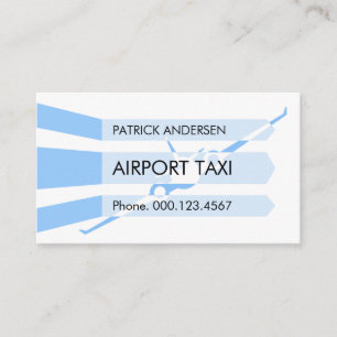 Airplane Taking Off Airport Runway  Business Card
