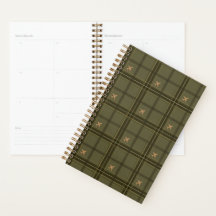 Airplane Tartan Plaid in Olive Green