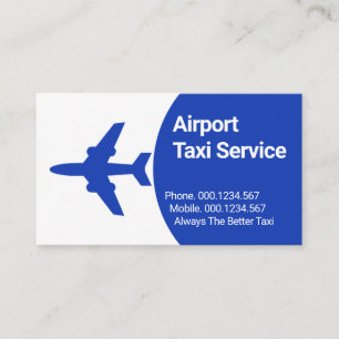Airplane Taxi Flying Blue Skies Business Card