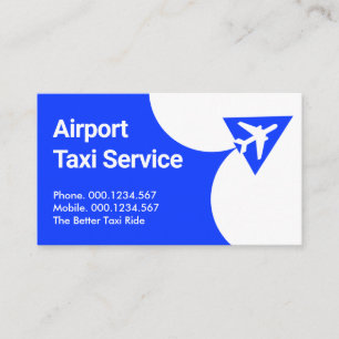 Airplane Taxi Service Taking Off Business Card